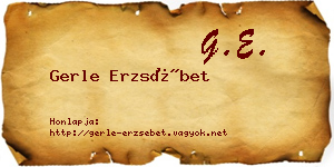 Gerle Erzsébet névjegykártya