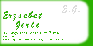 erzsebet gerle business card